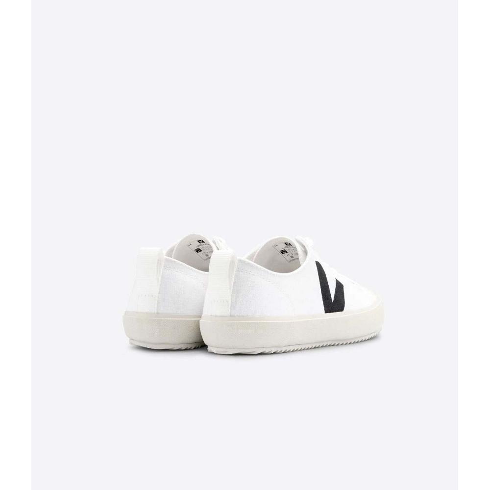 Veja NOVA CANVAS Women's Shoes White/Black | NZ 480QMA